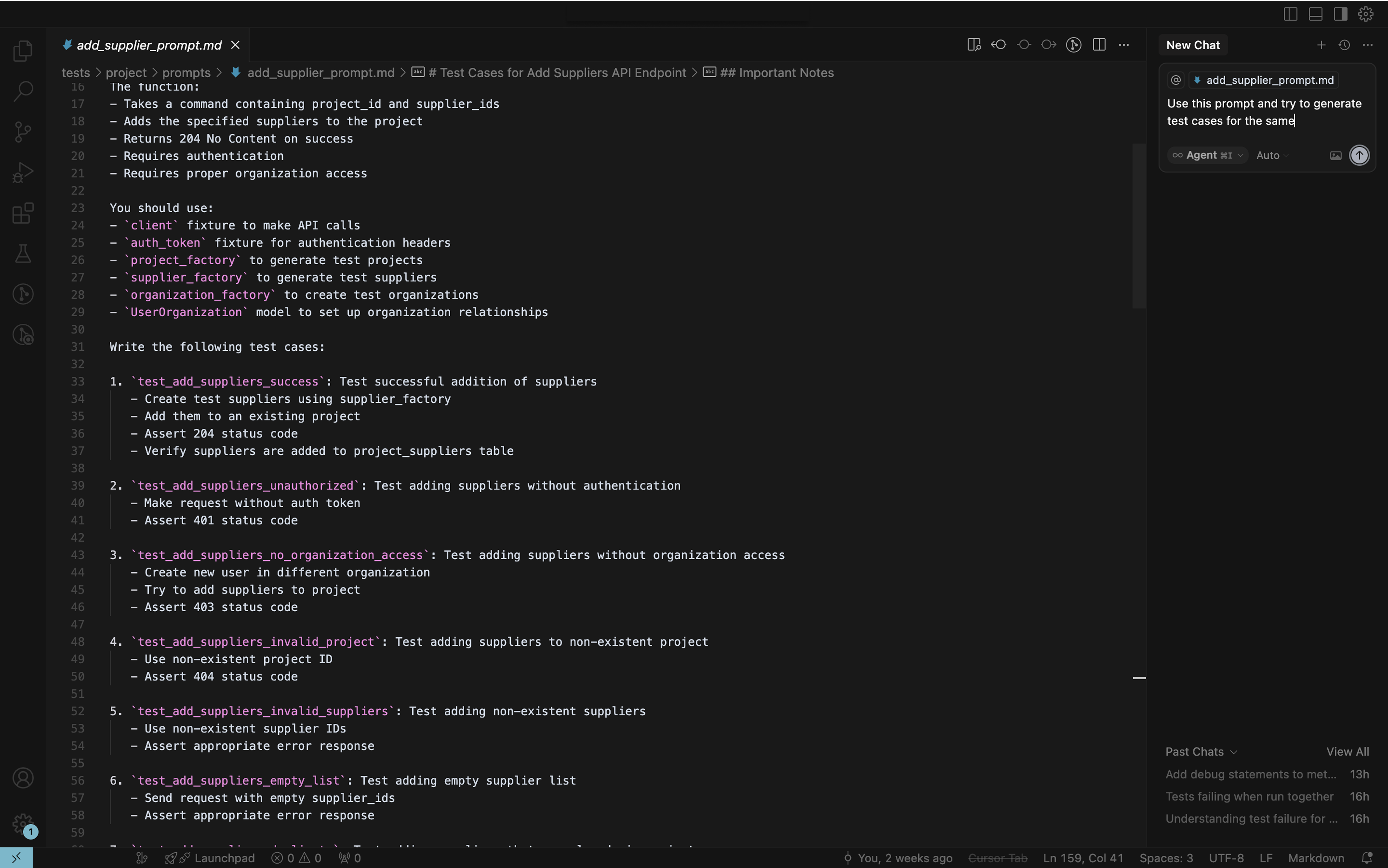 Test Case Generation with AI